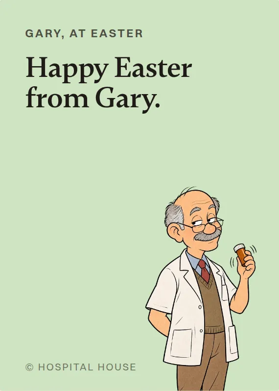 Gary easter card: Happy Easter from Gary.