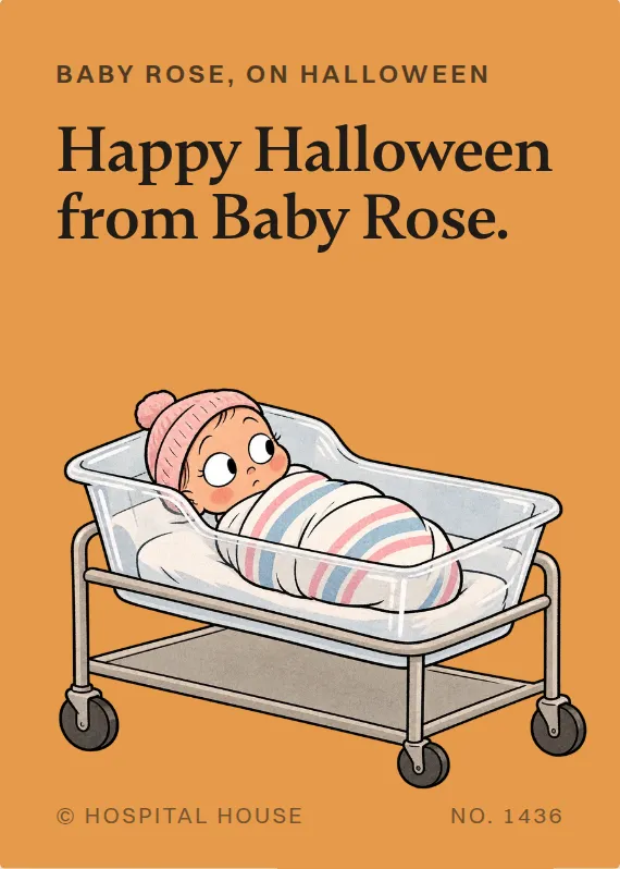 Baby Rose halloween card: Happy Halloween from Baby Rose.